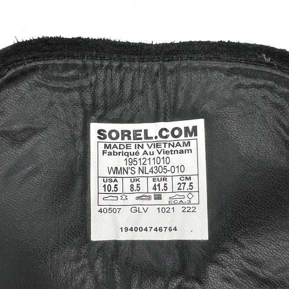 Sorel Brex Ankle Boots Womens Size 10.5 Leather Waterproof Black White New NWT - Picture 8 of 10